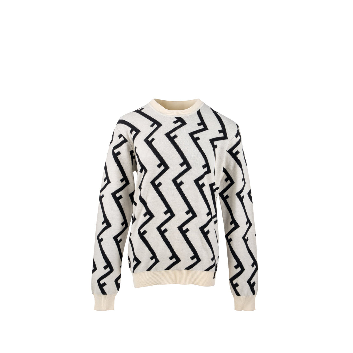 fendi-size-48-geometric-ff-sweater-wool-white-black