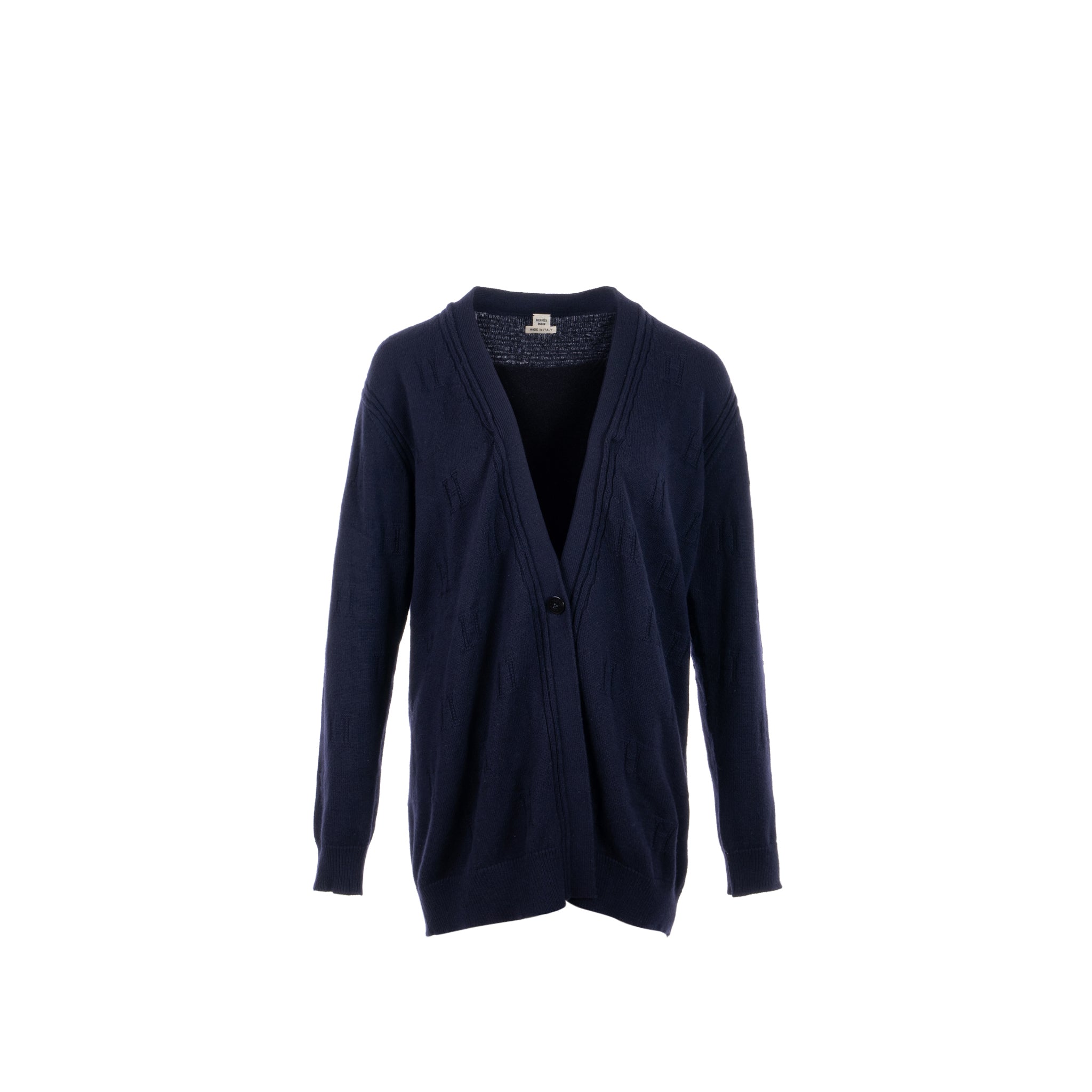 hermes-size-40-maile-voyage-h-logo-classic-knit-cardigan-virgin-wool-bleu-noir