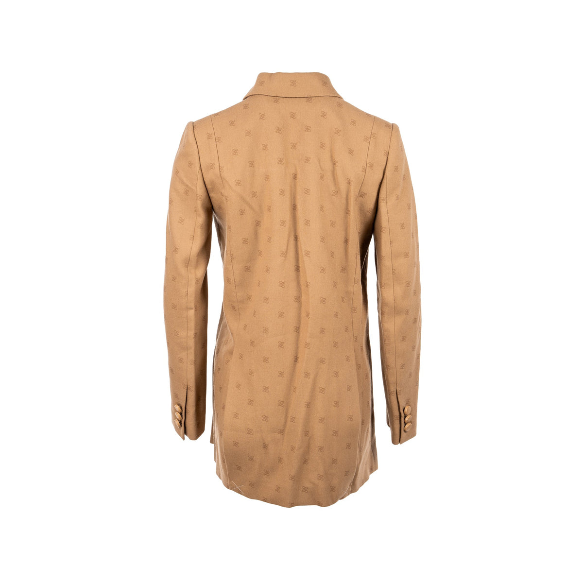 fendi-size-36-ff-karligraphy-motif-double-breasted-blazer-laine-wool-brown