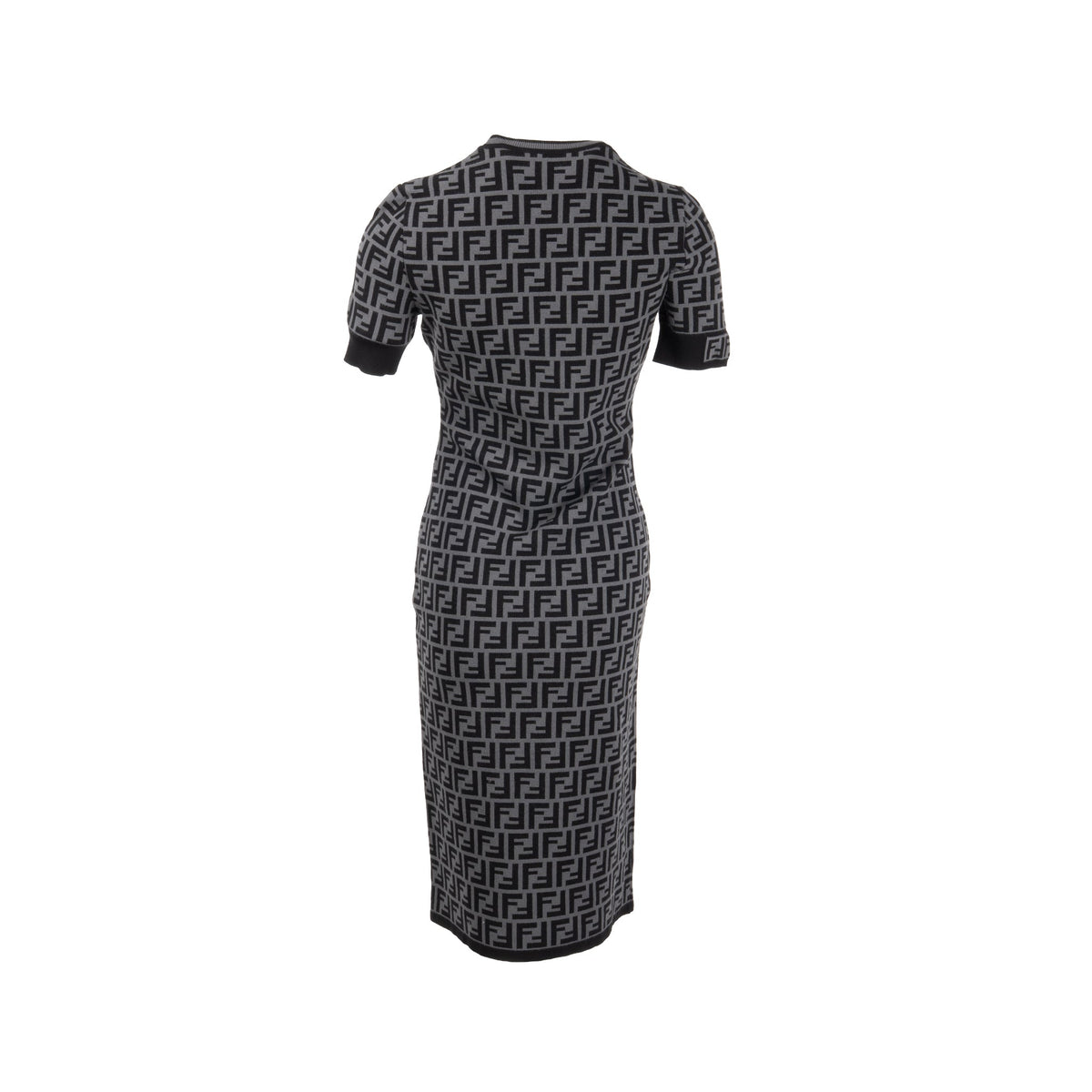 fendi-size-38-ff-knit-midi-dress-viscose-polyester-grey-black