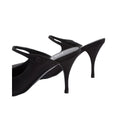 PRADA MULES EN CUIR BLACK SATIN SLINGBACK