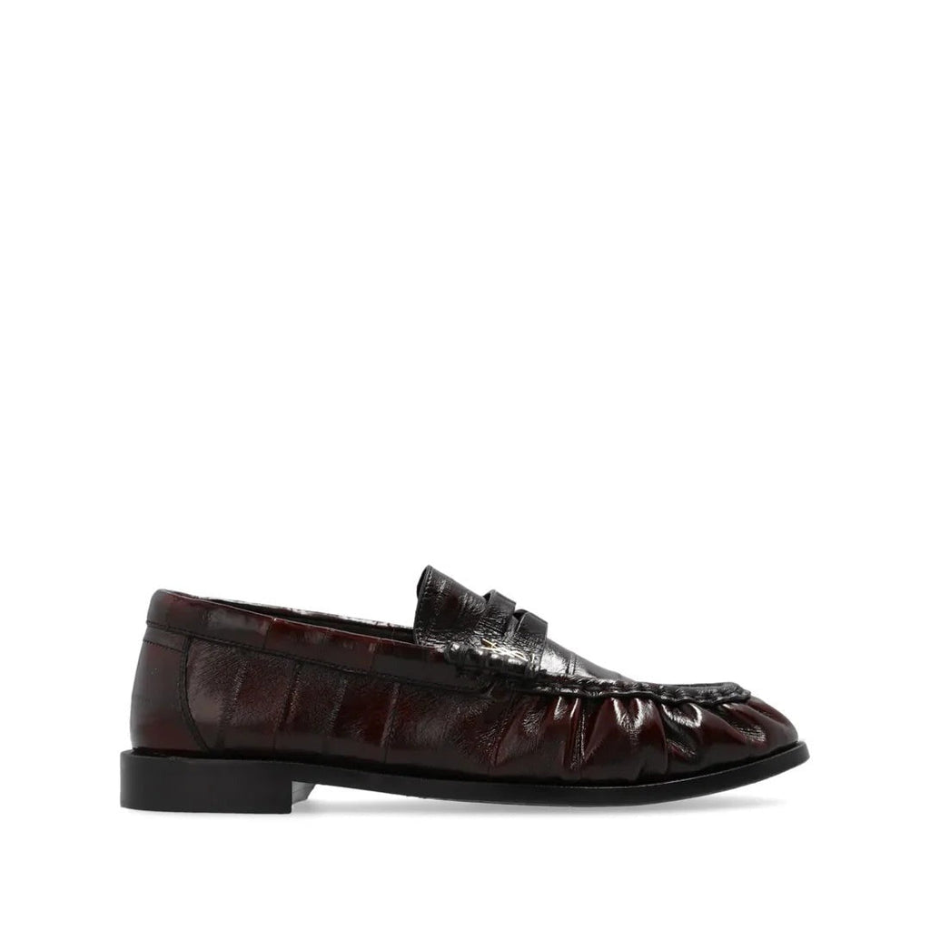 SAINT LAURENT LE LOAFER MOCASSINS BURGUNDY & DARK BROWN