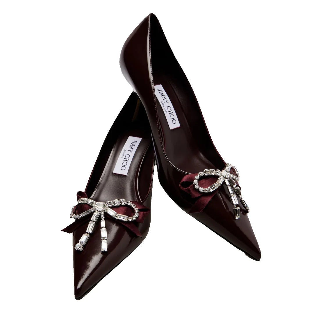 JIMMY CHOO AURIA PUMPS BURGUNDY