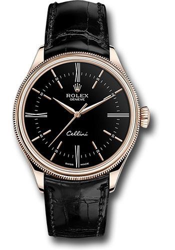 rolex-cellini-time-watch-everose-gold-black-dial-black-leather-strap-50505-bkbk