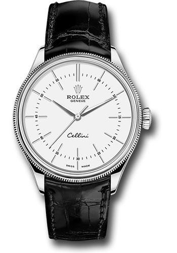rolex-cellini-time-watch-white-gold-white-dial-black-leather-strap-50509-wbk