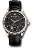 rolex-cellini-dual-time-watch-everose-gold-black-dial-black-leather-strap-50525-bkbk