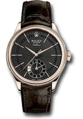 rolex-cellini-dual-time-watch-everose-black-dial-brown-leather-strap-50525-bkbr