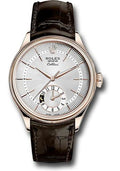 rolex-cellini-dual-time-watch-everose-gold-silver-dial-brown-leather-strap-50525-sbr