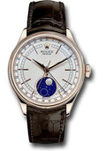 rolex-cellini-moonphase-watch-everose-gold-white-dial-tobacco-leather-strap-50535-wbr