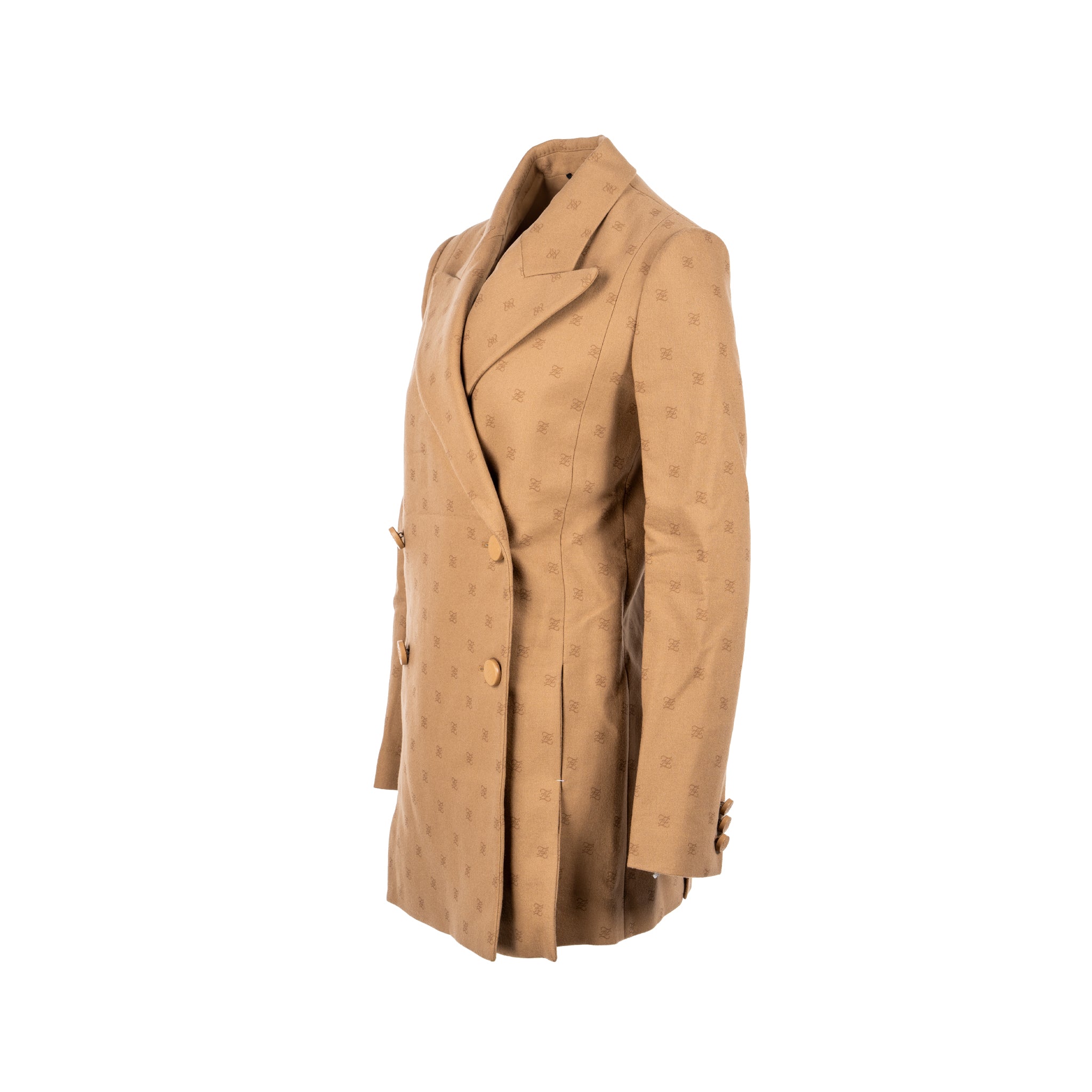 fendi-size-36-ff-karligraphy-motif-double-breasted-blazer-laine-wool-brown