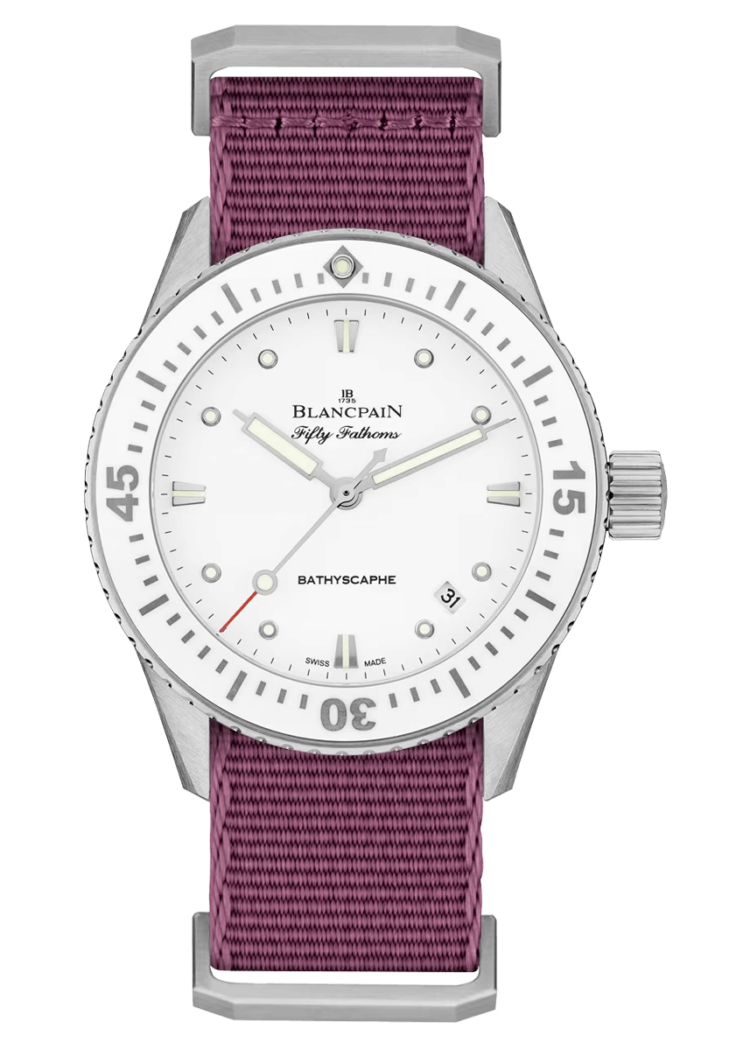 blancpain-fifty-fathoms-bathyscaphe-38mm-ultra-slim-purple-nato-ladies-watch-5100-1127-nava