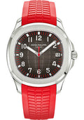 patek-philippe-aquanaut-singapore-2019-watch-40mm-stainless-steel-case-black-gray-dial-red-composite-strap-5167a-012