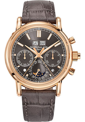 patek-philippe-grand-complications-split-seconds-chronograph-pertetual-calendar-watch-40-2mm-rose-gold-case-grey-dial-grey-strap-5204r-011