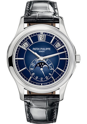 patek-philippe-complications-annual-calendar-moon-phases-white-gold-blue-sunburst-dial-5205g-013
