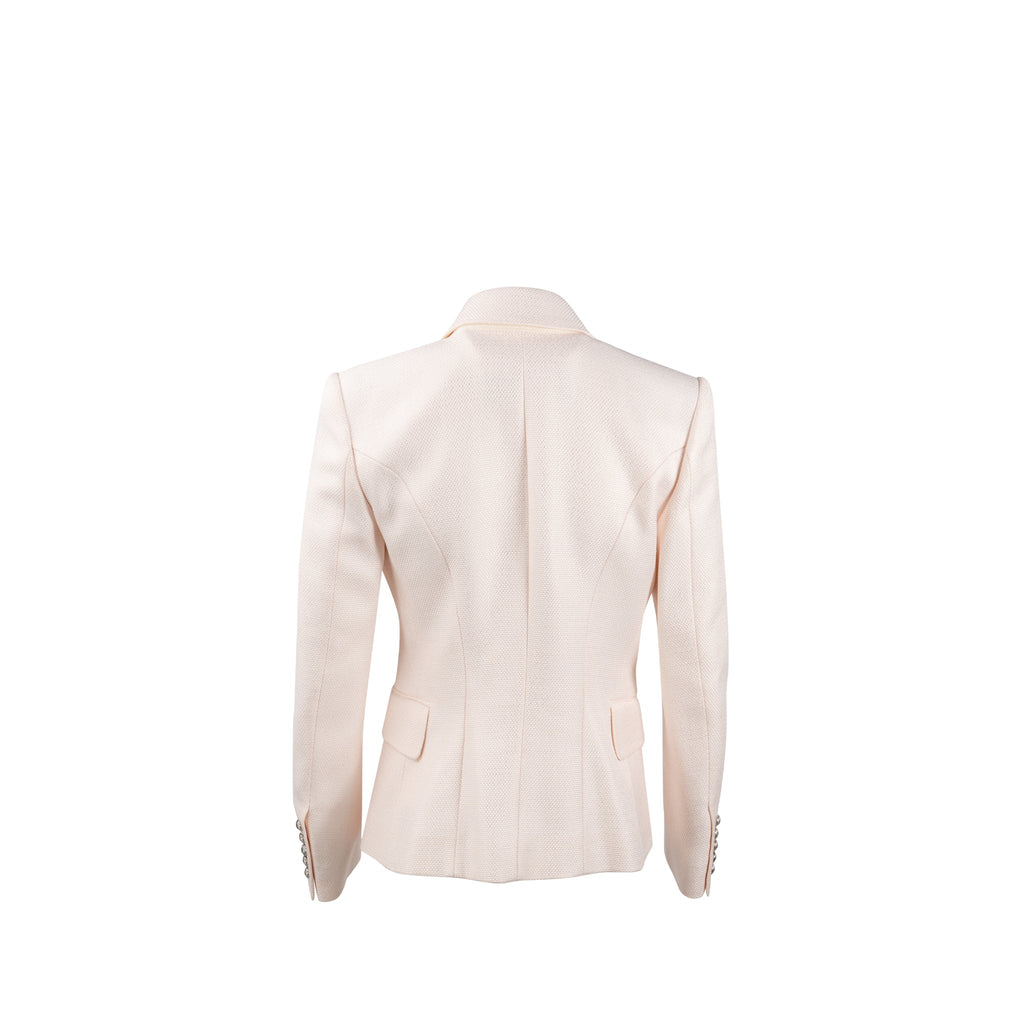 balmain-size-38-classic-jacket-blazer-silver-button-viscose-pale-pink