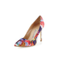 MANOLO BLAHNIK BB PUMP MULTICOLOR FLORAL