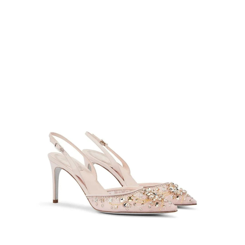 RENÉ CAOVILLA CINDERELLA 110MM SLINGBACK PUMP PINK