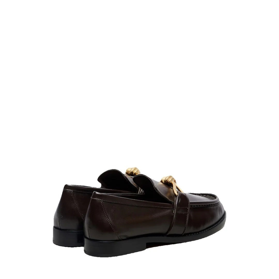 BOTTEGA VENETA MOCCASIN ASTAIRE DARK BROWN & BLACK