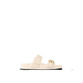 LOUIS VUITTON EMPREINTE BOM DIA MULE SANDALS CREAM & WHITE