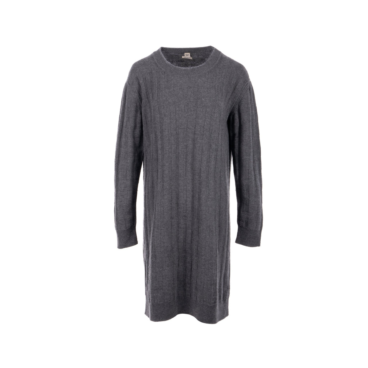 hermes-size-38-long-sleeve-knit-dress-virgin-wool-grey