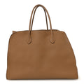 THE ROW MATTE GRAINED CALFSKIN SOFT MARGAUX 17 DARK TAUPE