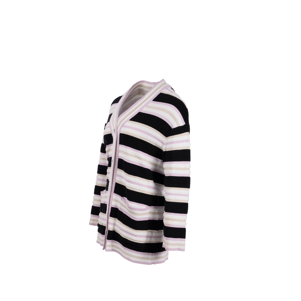 fendi-size-38-striped-cardigan-viscose-cotton-multicolour