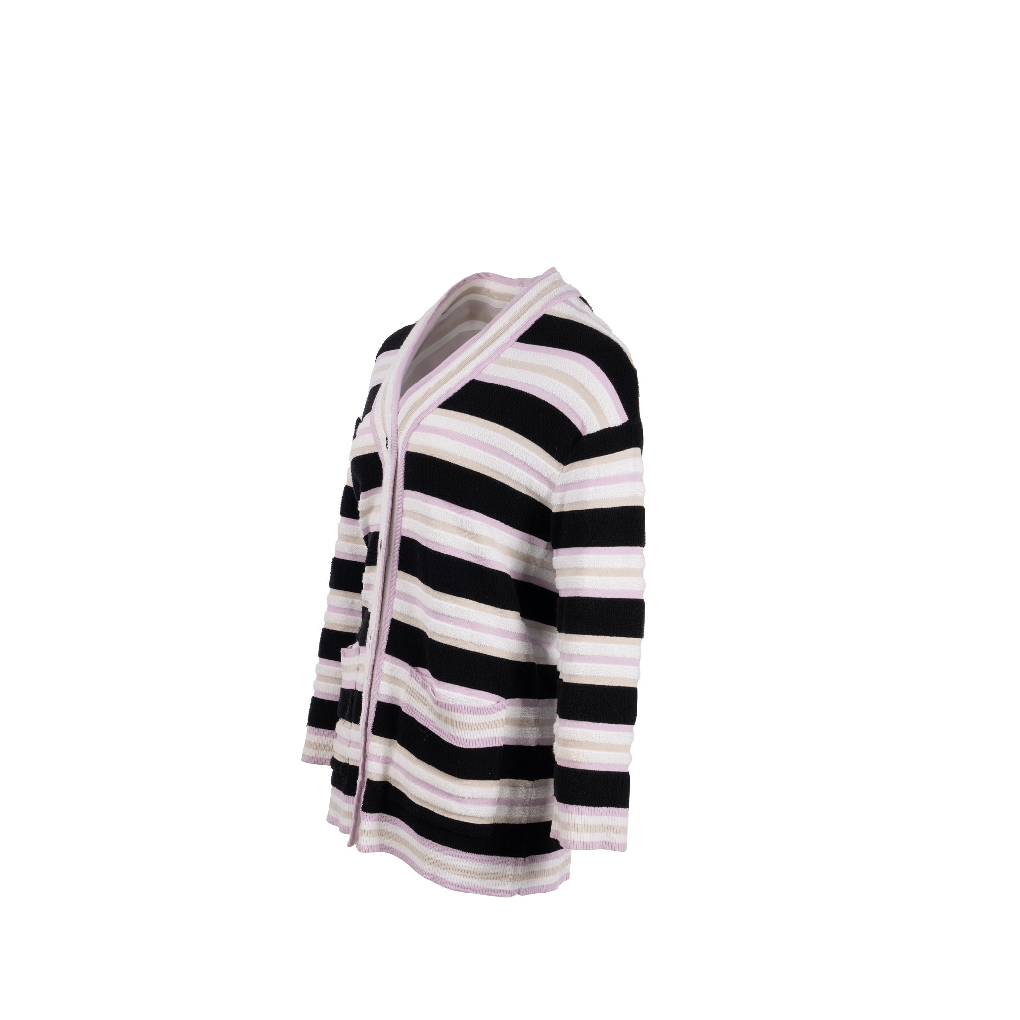 fendi-size-38-striped-cardigan-viscose-cotton-multicolour