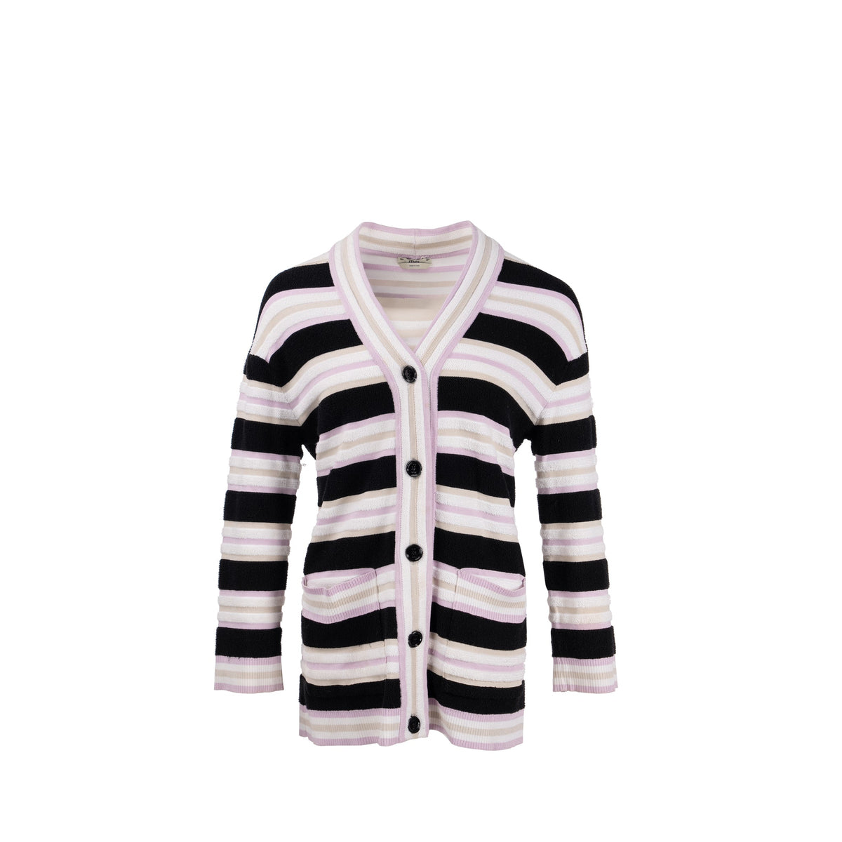 fendi-size-38-striped-cardigan-viscose-cotton-multicolour
