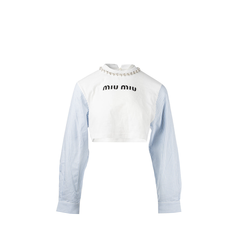miu-miu-size-xs-long-sleeved-embroidered-cotton-tee-multicolour-white-light-blue