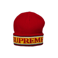 Supreme Cuff Logo Beanie 'Red'