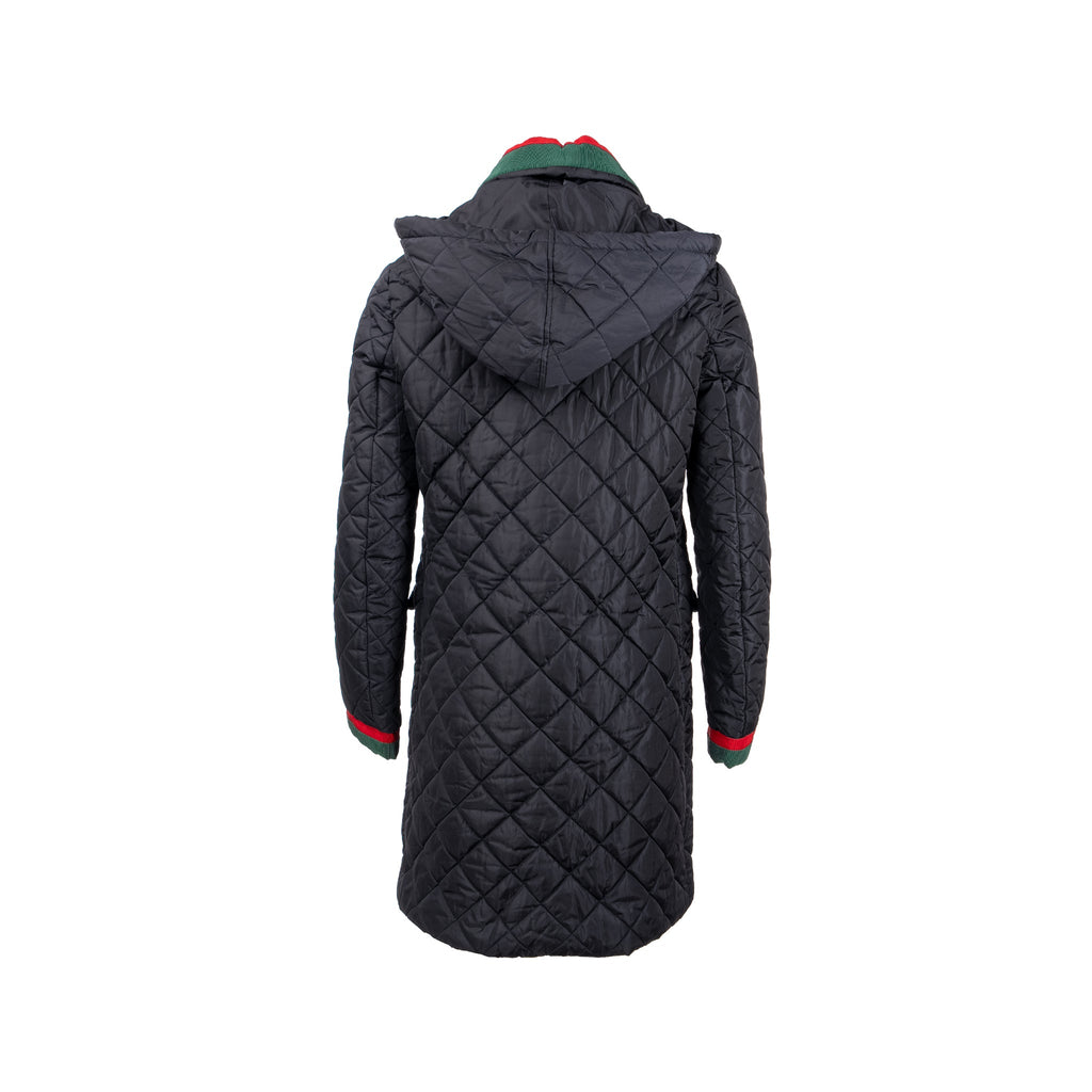 gucci-size-42-quilted-web-coat-with-pearl-button-polyamide-black