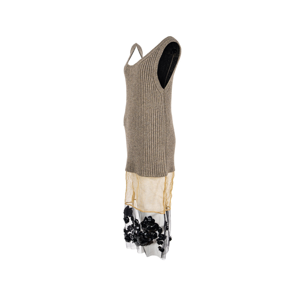 prada-size-38-flower-dress-scheerwol-light-grey-gold-black