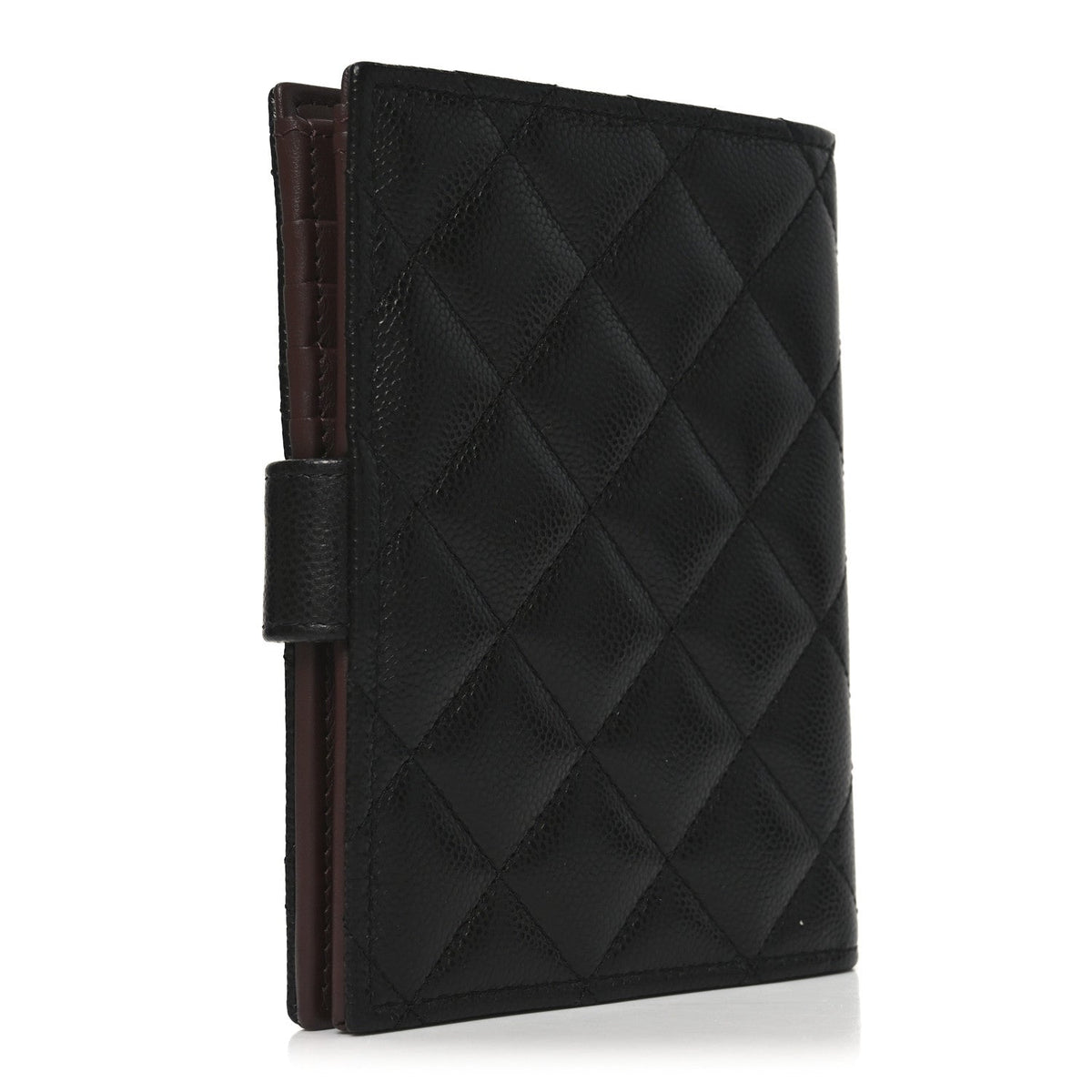 CAVIAR QUILTED PASSPORT HOLDER BLACK