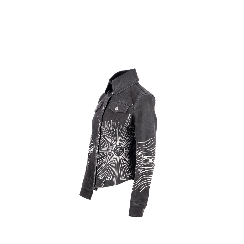 chanel-22c-size-34-graphic-print-denim-jacket-cotton-black-white-copy