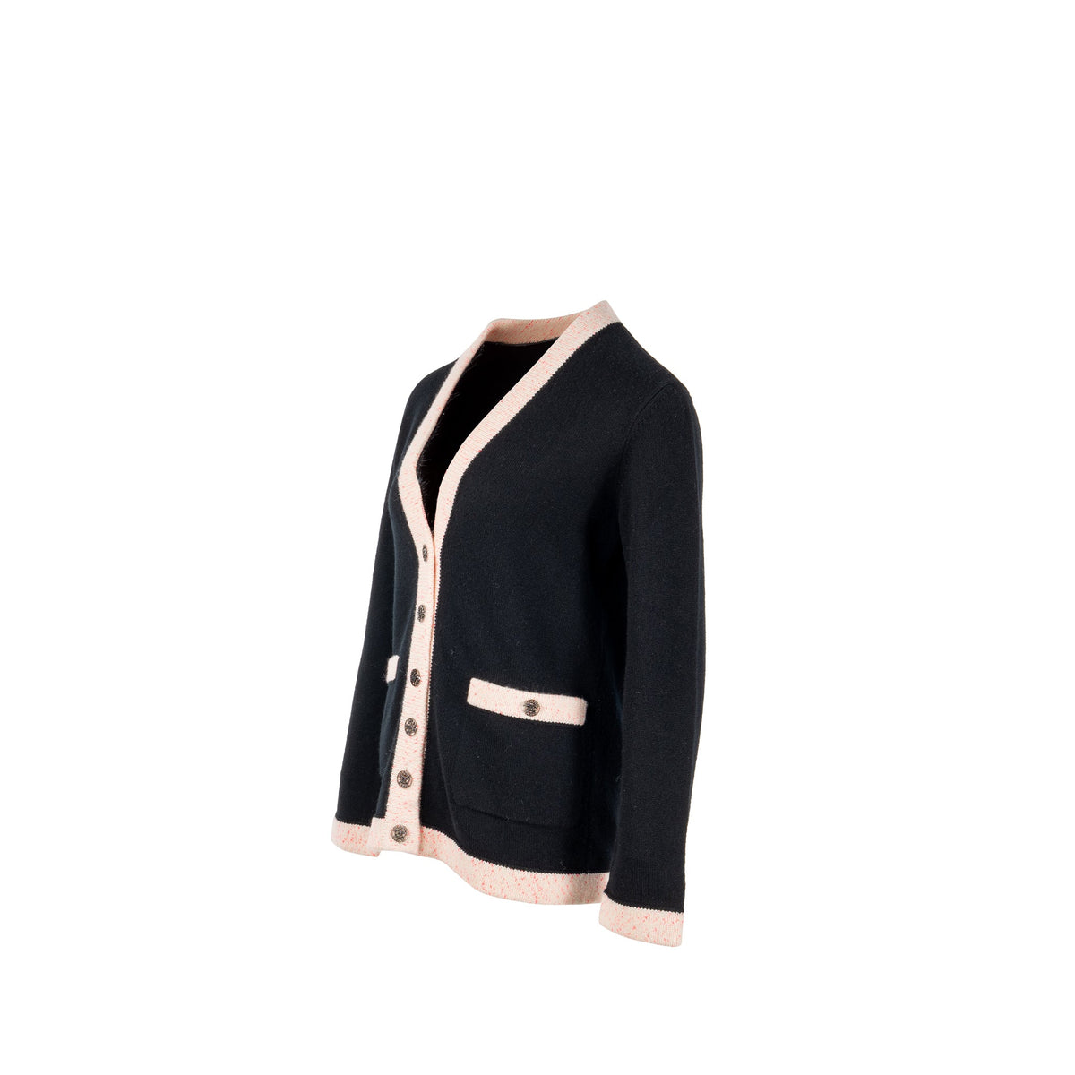 chanel-size-34-20s-cardigan-cashmere-black-pink