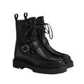 HERMÈS LISA ANKLE BOOT BLACK LACE-UP COMBAT