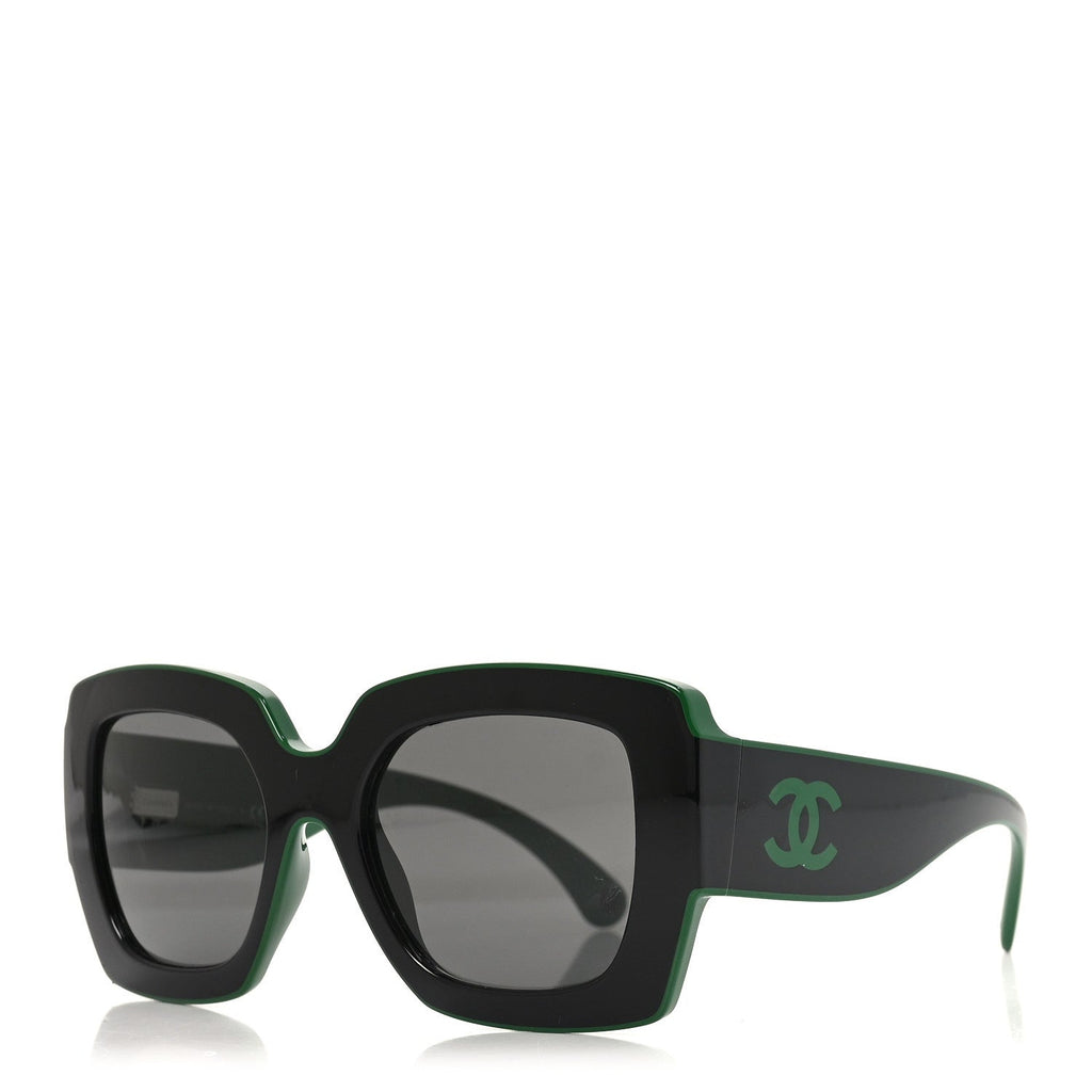 Chanel Square Sunglasses — Black – Acetate 6059 Green
