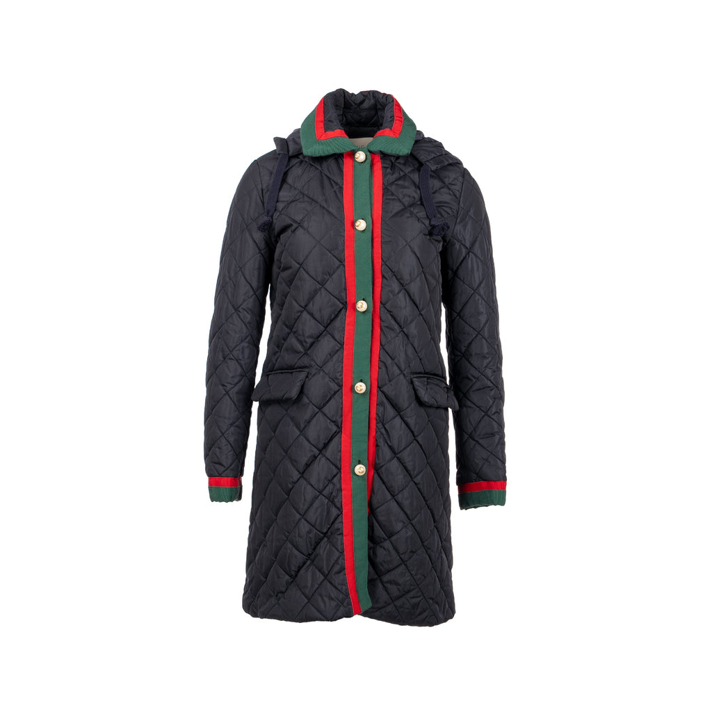 gucci-size-42-quilted-web-coat-with-pearl-button-polyamide-black