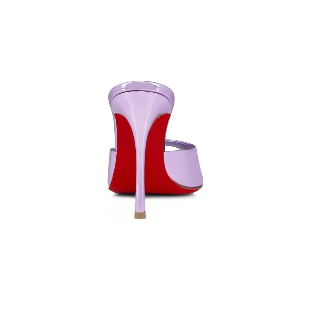 CHRISTIAN LOUBOUTIN ME DOLLY PATENT LEATHER MULES PURPLE & LILAC