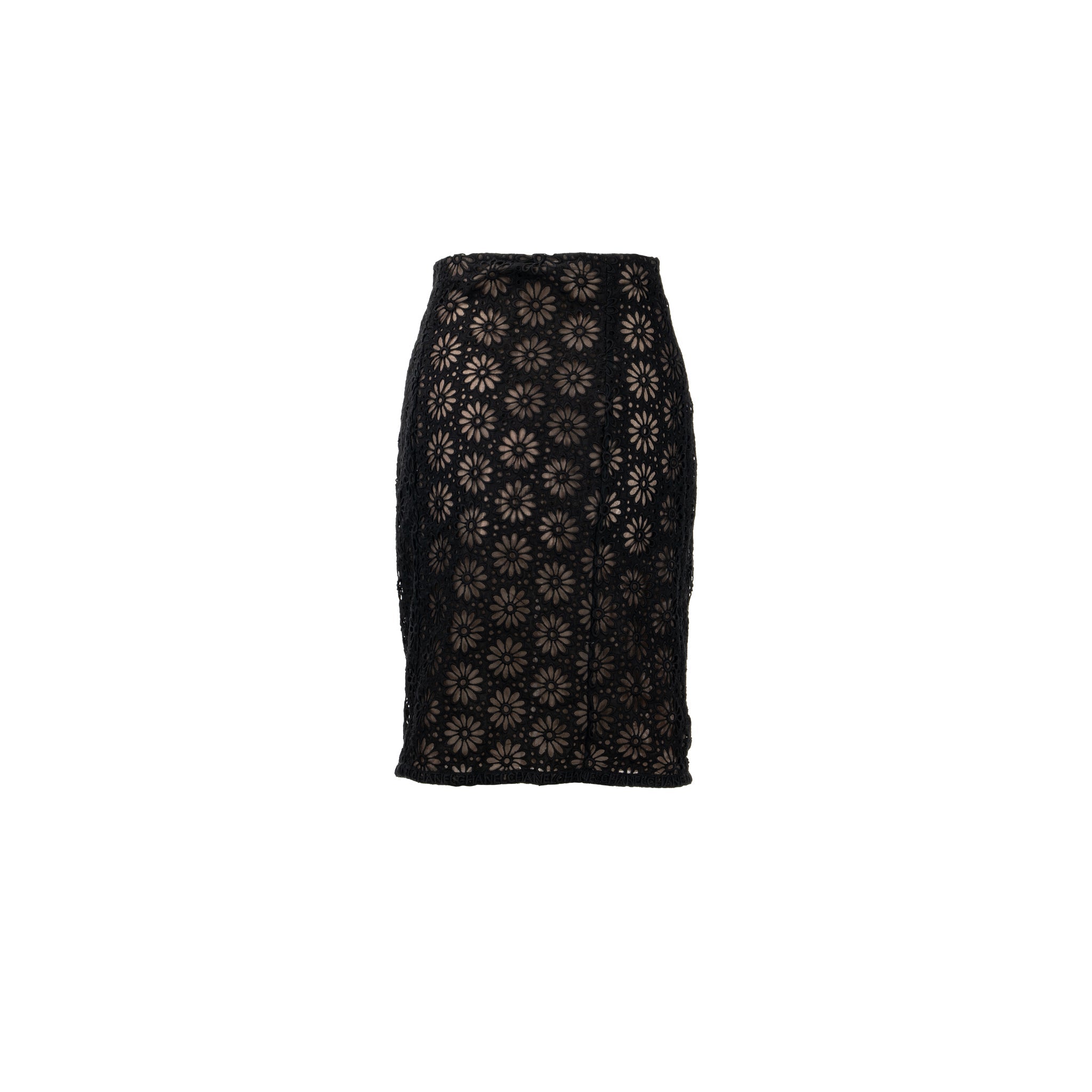 chanel-size-34-21s-flora-lace-skirt-cotton-black