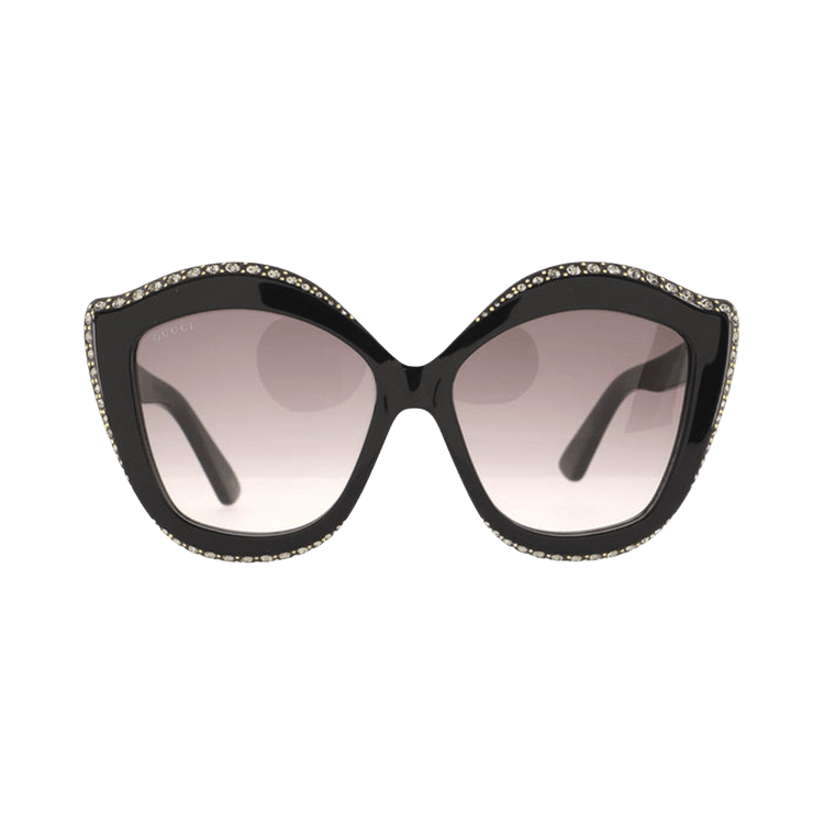 Gucci Swarovski Crystal Trim Cat Eye Sunglasses — Black