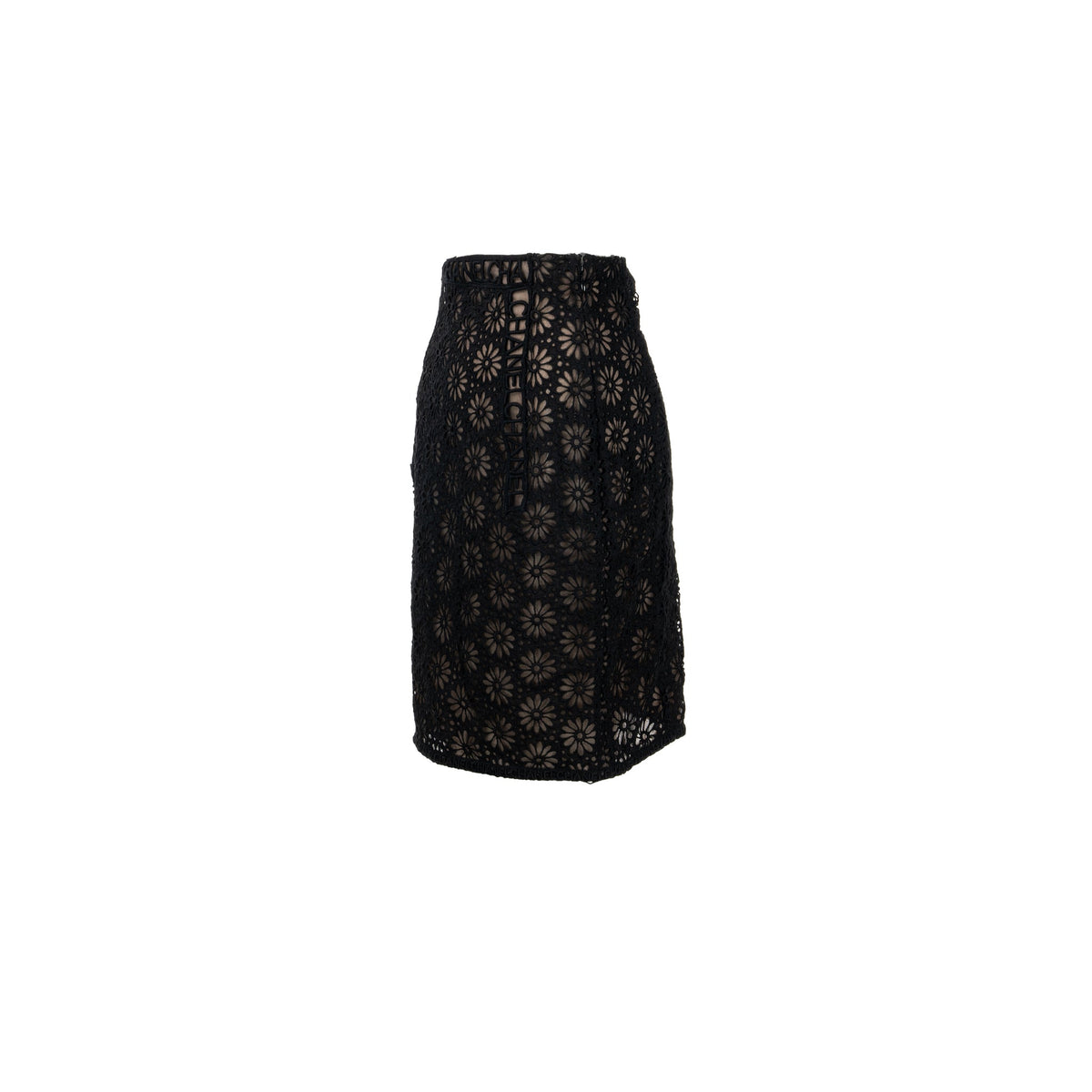 chanel-size-34-21s-flora-lace-skirt-cotton-black