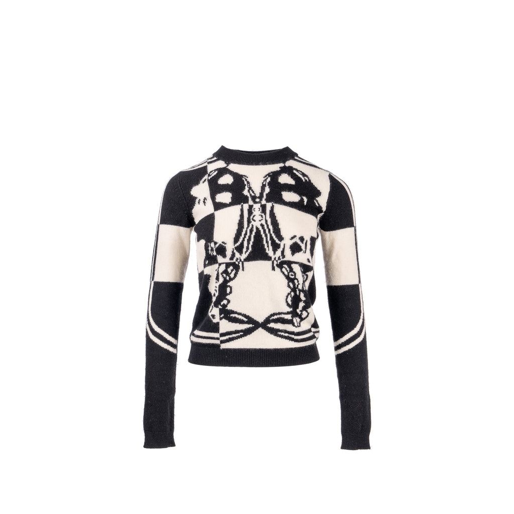 hermes-size-34-brides-de-gala-long-sleeve-sweater-cashmere-black-white