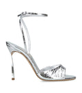 Casadei Metallic Leather Blade Heeled Sandals 100