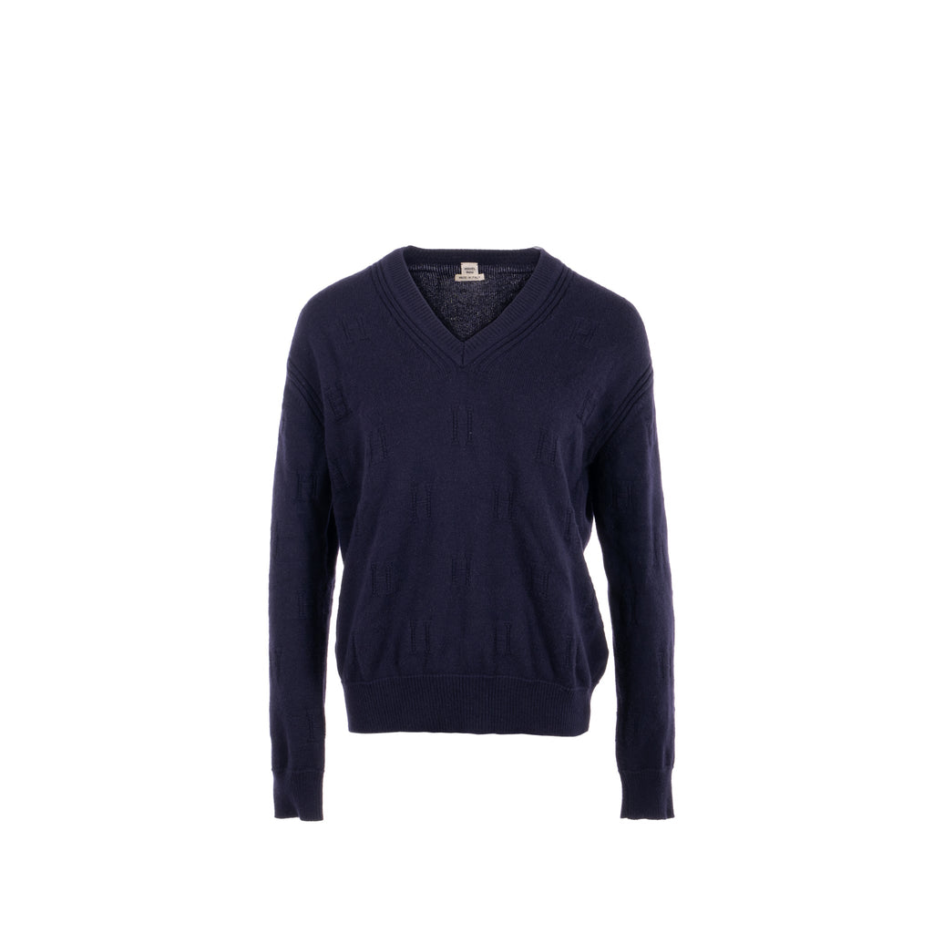 hermes-size-38-h-logo-maile-voyage-v-neck-knitwear-virgin-wool-bleu-noir