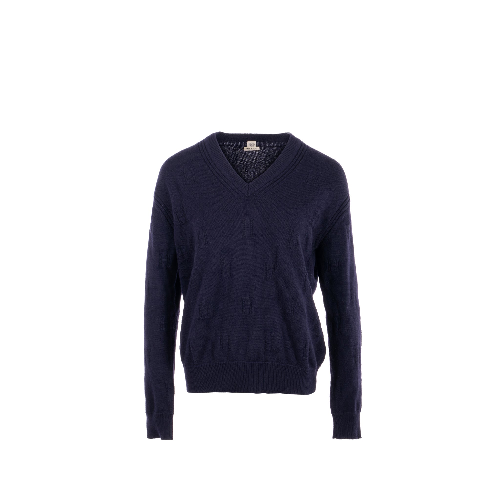 hermes-size-38-h-logo-maile-voyage-v-neck-knitwear-virgin-wool-bleu-noir