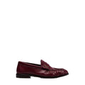 SAINT LAURENT CASSANDRE-DETAIL LOAFERS BURGUNDY