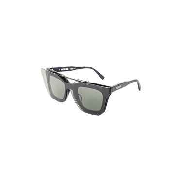 Sacai Rectangular Frame Tortoiseshell Sunglasses — Black
