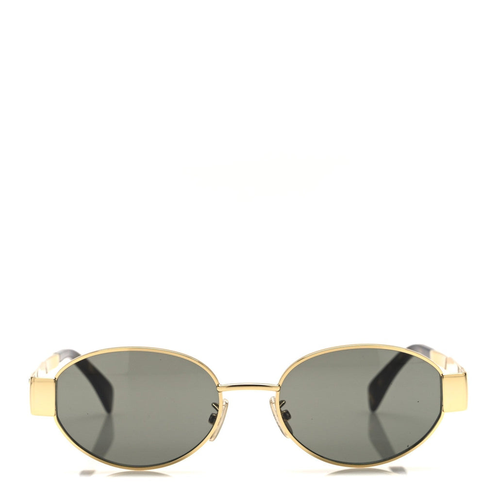 Celine Square Sunglasses — Green – Metal Triomphe 01 CL40235U Gold
