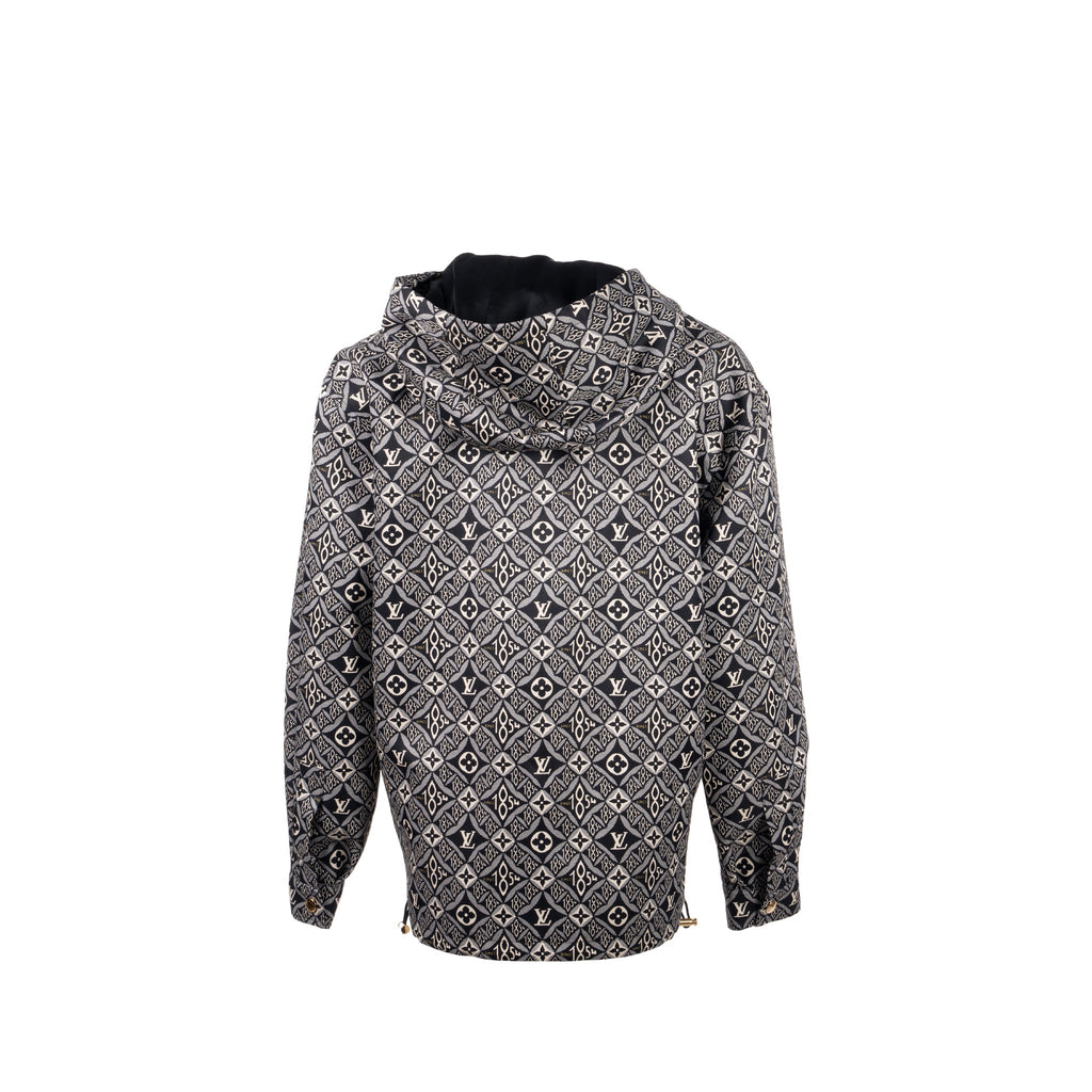 louis-vuitton-size-38-monogram-since-1854-hooded-silk-parka-polyamide-silk-black-white